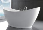 European Style Resin Freestanding Tub , Custom Size Deep Soaker Tubs For Adults
