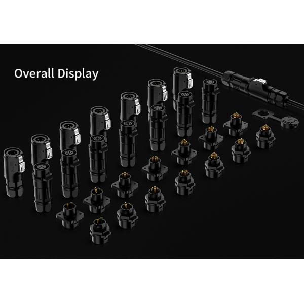 IP68 Panel Mount Quick Lock Type 8 Pin Waterproof Power Cable Connector M12 With Wire Connector