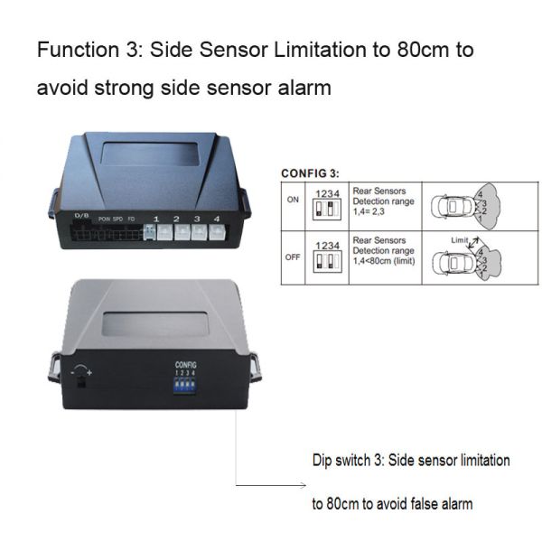Universal Ultrasonic Rear Bumper Parking Sensor with Display Buzzer Backup Aid
