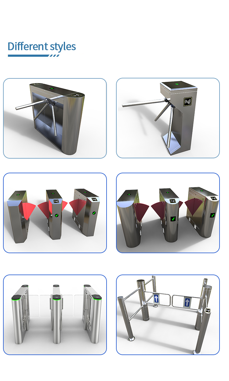Electric Security Automatic Turnstile Gate , Vertical Revolving Swing Barrier Gate