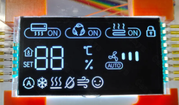 2.2 Inch VA LCD Display with 5V Negative Driving and 57x29.2x2.0 mm Dimensions for Clear Readability