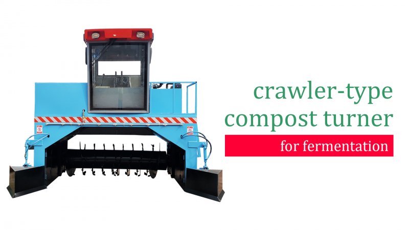 Automatic Aerobic Compost Fertilizer Machine Turner Equipment For Ground Windrow 1000-1200 Cubic Meter