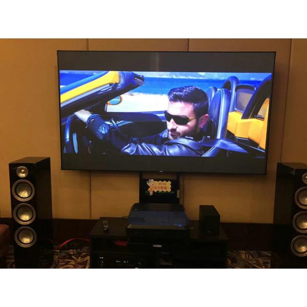 Narrow Edge Fixed Frame Projection Screen , Home Theatre Projection Screen Shrot Throw