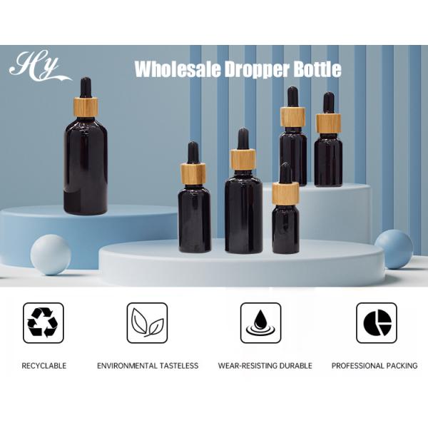 1oz 2oz Essential Oil Dropper Bottles With Bamboo Lid