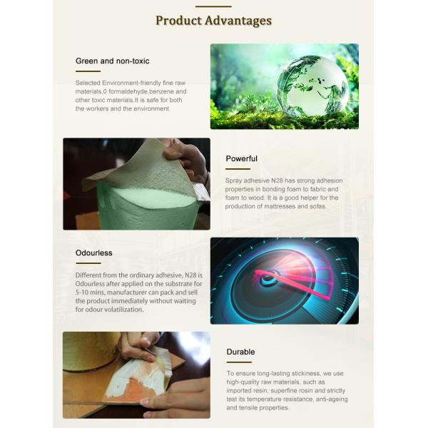 Contact Odorless Eco Friendly Spray Adhesive With 33 Solid Content