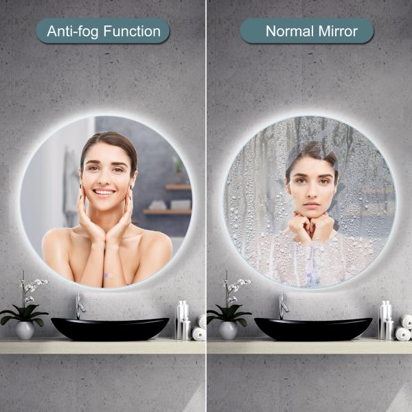 800*600mm LED Smart Bathroom Mirror 3000k LED Bathroom Mirror With Touch Button