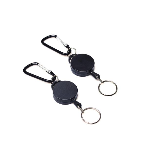 Deyi Badge Reel Reinforced ID Strap Key Ring Metal Custom Carabiner Key Chain
