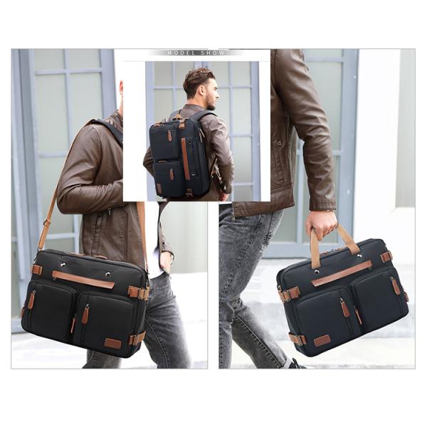 3 In 1 Travel Briefcase Laptop Backpack Black Color For Men Adult