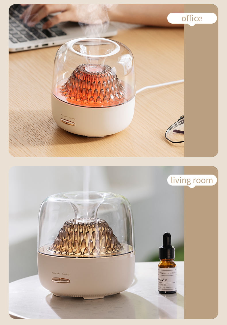 Customized Logo 7 Color Changing LED Lights Essential Oil Diffuser Night Light Ultrasonic Air Humidifier With AUTO Shut off