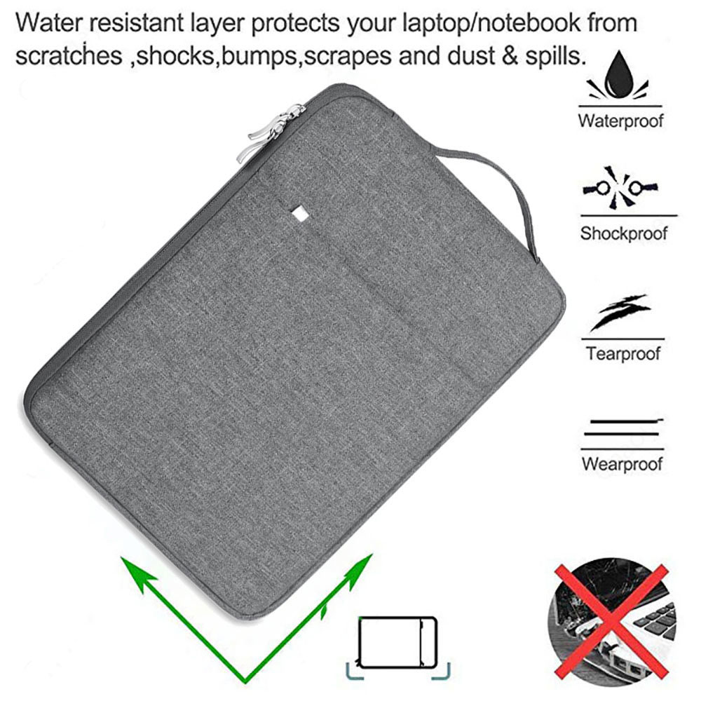 For Laudtec Polyester Laptop Sleeve Handbag Case Waterproof Zipper Portable Notebook Cover Business Shockproof Lap Top Bags for Wholesale OEM/ODM