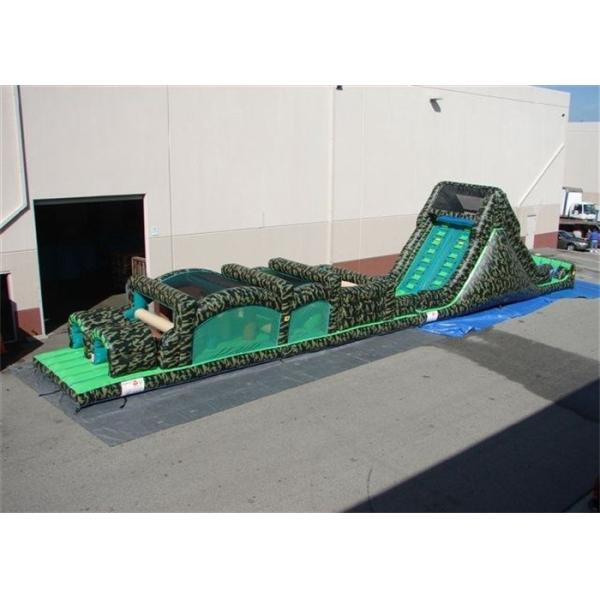 60 Feet Inflatable Obstacle Course , Inflatable Military Obstacle Course
