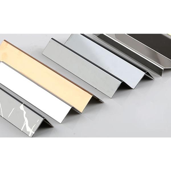 430 316L Brushed Stainless Steel Angle Trim Metal Bullnose Border Edge Trim