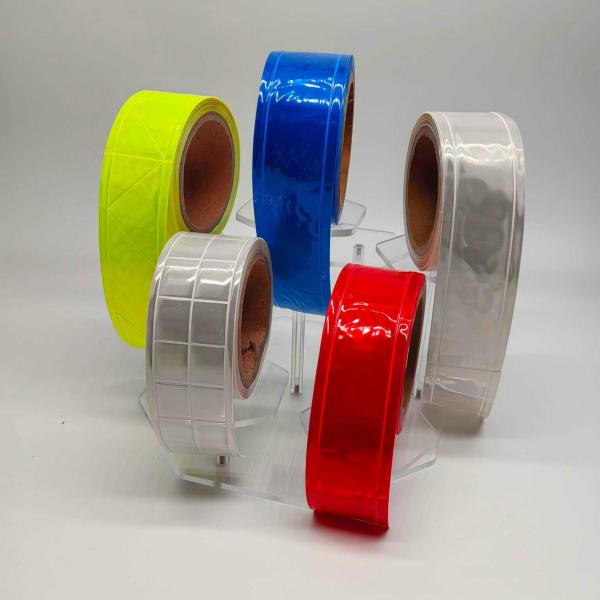 PVC Custom High Visibility Reflective Tape Iron On For Traffic Sign Crystal Heat Press