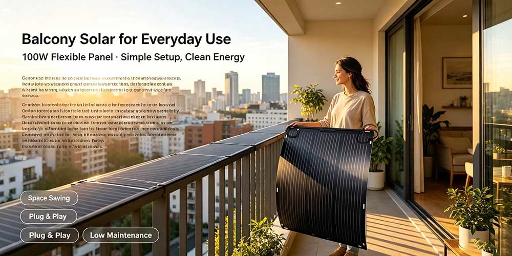 105W 19.4V Flexible Solar Power Panel, 360 Degree Bendable Solar Module for Curved Surfaces