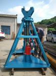Heavy Duty 50T Tower Erection Tools Cabel Drum Stand With Hydraulic Jack For