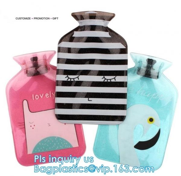 Winter Outdoor Pvc Hot Water Bottle Bag, pvc hot water bag fomentation, Water Bottle Ice Bag With Knitted Covers, water