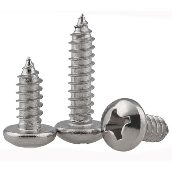 GB845 SUS304 SUS316 Cross Recessed Pan Head Tapping Screw