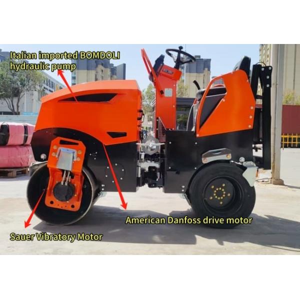 2.5 tons Road Construction Roller ST2500D Front Drum with Rear 4 Tyres