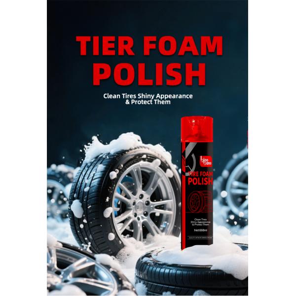 668ml VOC Compliant Tire Foam Cleaner Environmentally Friendly Tire Foam Polish for Shiny Tires