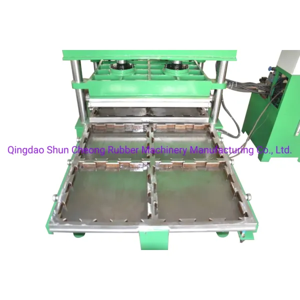 Rubber Interlocking Tiles Vulcanization Press Machine side view