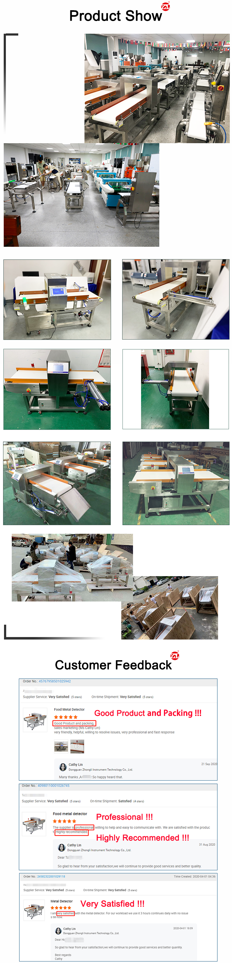 Food Metal Detector for Inspecting Foreign Object in Bagged Vegetable