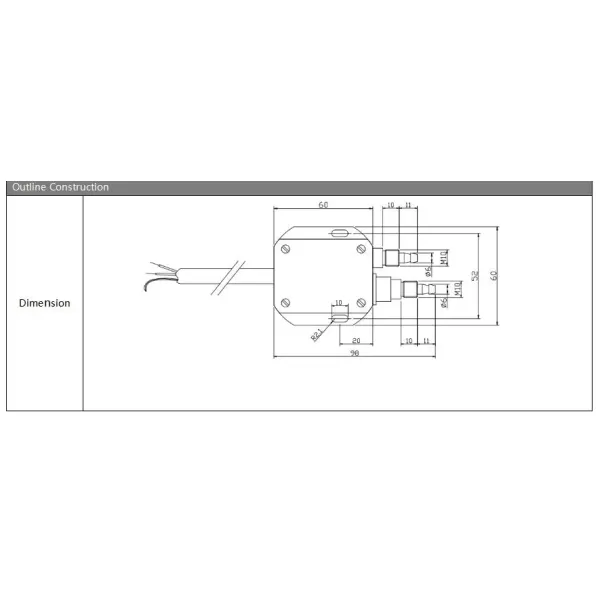 Ht Series Aluminum Housing Pressure Transducer Transmitter 500pa Gas Pressure Sensor