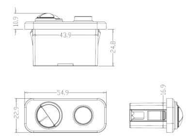 Casambi Dali Sensor Dimension Diagram