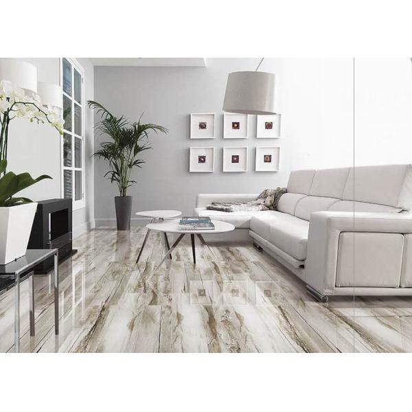 Square Wood Effect Porcelain Tiles Glaze Surface 4 Different Patterns