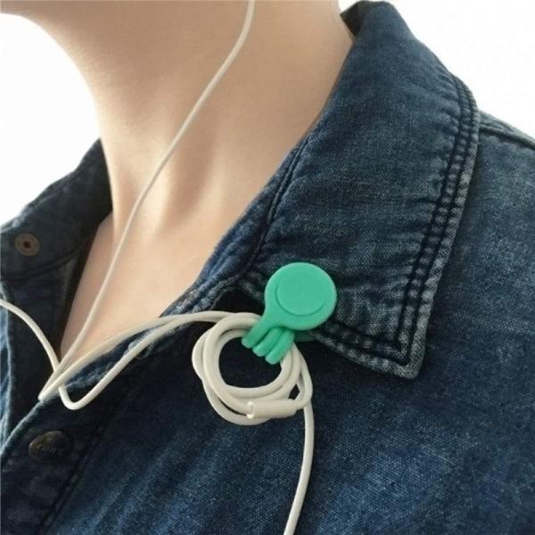 Silicone Magnetic Cable Ties Reusable Cable Organizers Earbuds Cords USB Cable Manager Keeper Wrap Ties Straps Bookmark