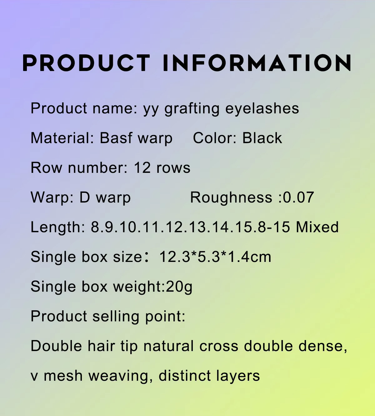 0.07mm Natural Long Faux Mink Synthetic Hair Extension Tray Black Individual PBT