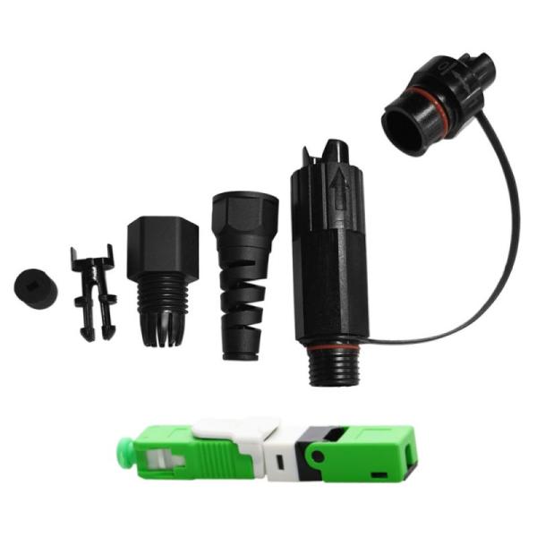 Huawei Compatible Mini SC Waterproof Field Assembly FTTH connector For FTTH Drop Cable And Round Cable