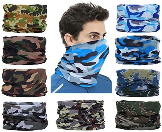 Flat Brown Beach Two Strap Cotton Multifunctional Bandanas