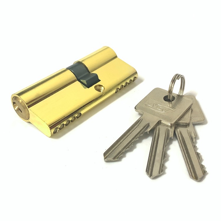 Zinc Brass Double Cylinder Golden Cylinder Lock Replacement Customized