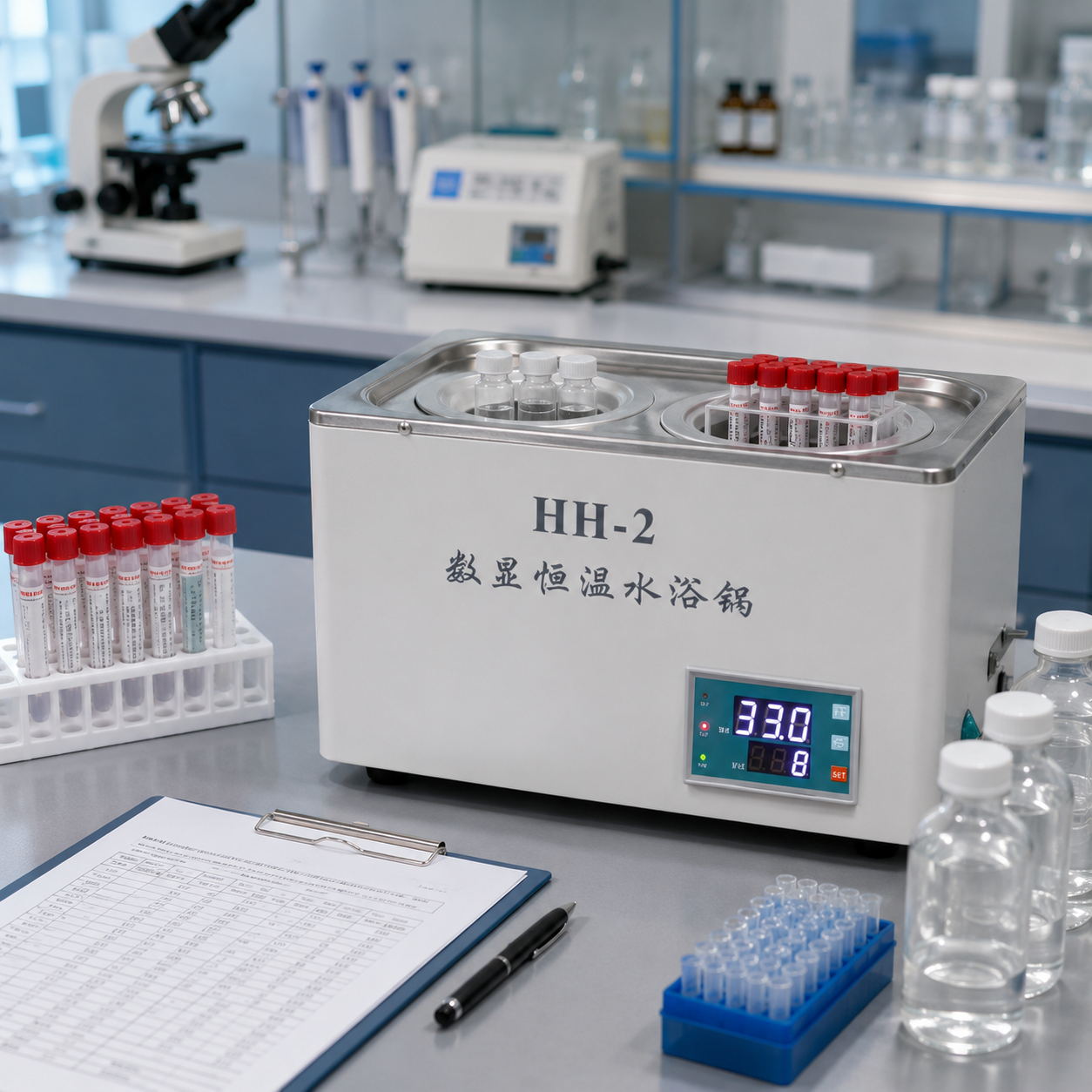 Cenlee Laboratory Sample Heating Precise PID Control Dual Well 100C 600W SUS304 Digital Constant Temperature Water Bath