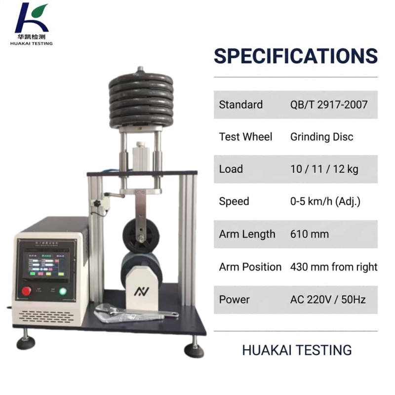 Professional Caster Abrasion Testing Machine QB/T 2155 Standard for Luggage Manufacturer Quality Control