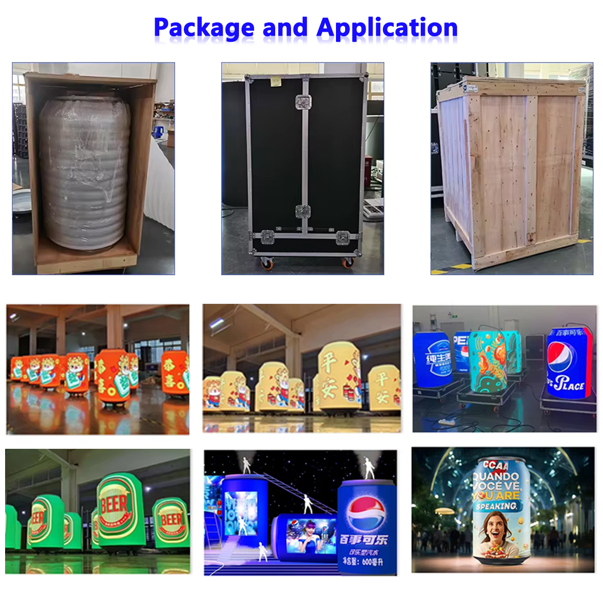 Creative Indoor/Outdoor Full Color LED Digital Poster Screen Soft Flexible Beverage Can Shape Special Beer Bottle for Retail