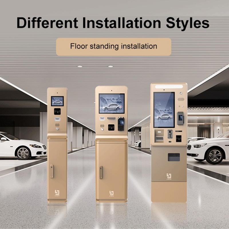 Parking Payment Kiosk with Intercom and Galvanized Steel Sheet Construction