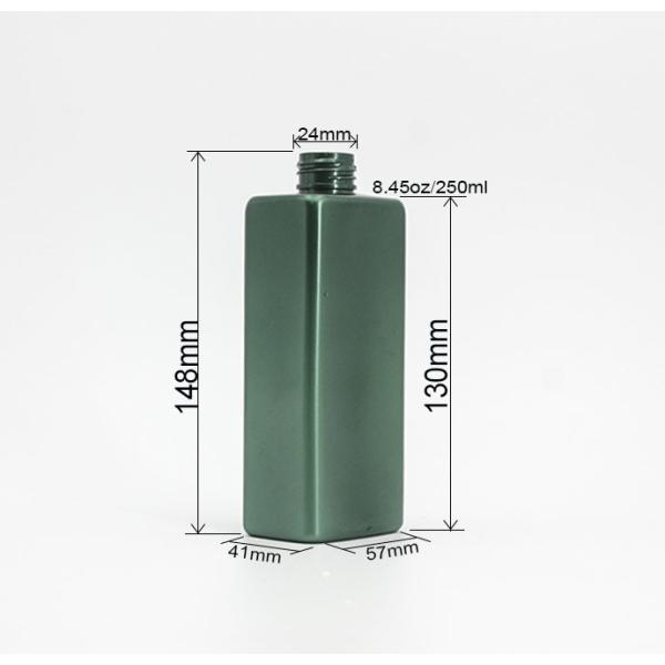 White 8.45oz 250ml PET Square Shampoo Pump Bottles