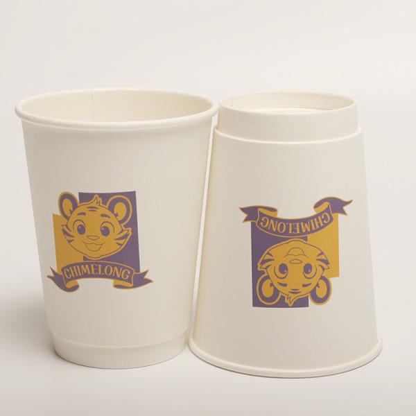 Disposable Double Wall Paper Cup 16oz Compostable For Hot Cold Beverage