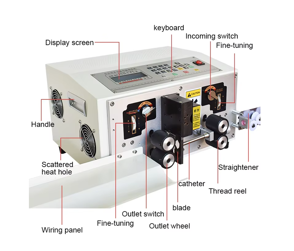 Factory Price High Speed Computerized Automatic 10mm Cable Cutting Stripping Machinery