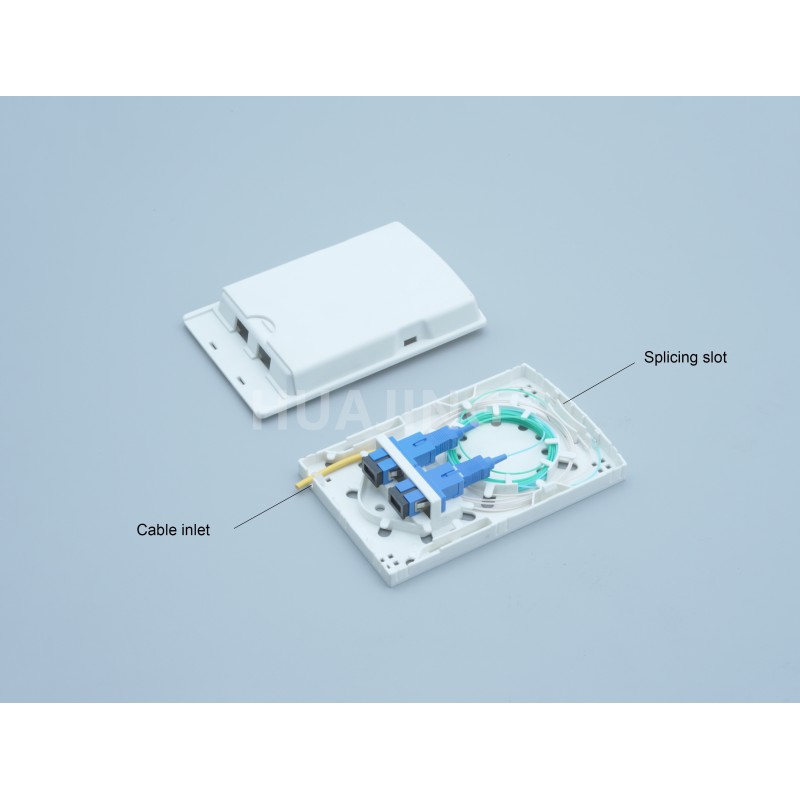 2 SC Adapter Interfaces FTTH Box Optical Fiber Panel With Pull Out Cover