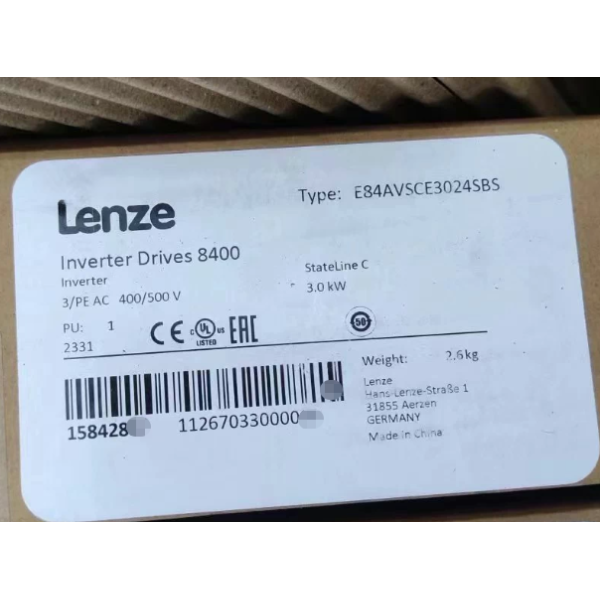 E84AVSCE3024SBS Lenze 8400 Series High-performance Vector Frequency Converter