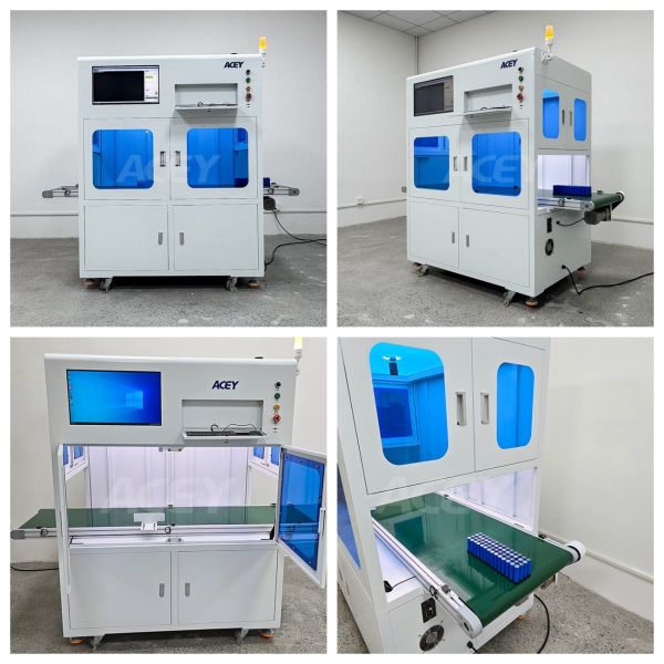 High Speed Cylindrical Battery Electrode Inspection CCD Tester - Industrial inspection machine for battery assembly line