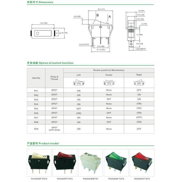 Rocker Switch R4 Series(11*30mm)