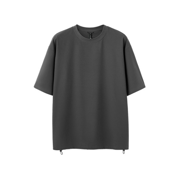 Customized Outdoor Breathable Perforated Fabric T-shirt Solid Sporty Short Sleeve New Spring Summer Quick-drying Cool Feeling