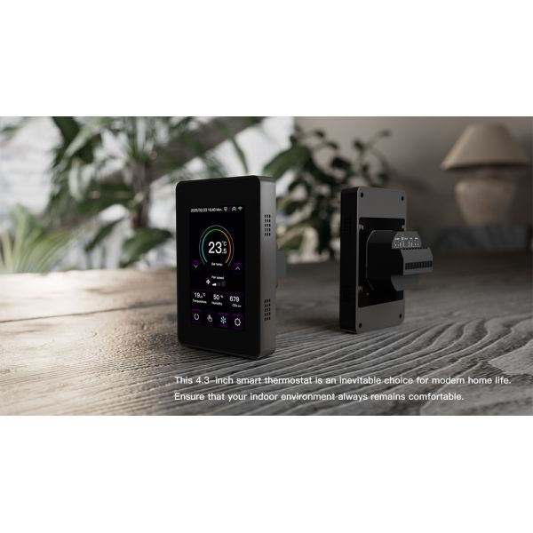 LCD Color Touchscreen Smart Wifi Thermostat With Temperature Humidity CO2 Sensor