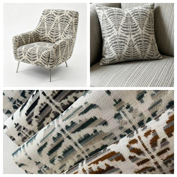 430GSM Fern leaf abstract Jacquard woven fabric for sofa