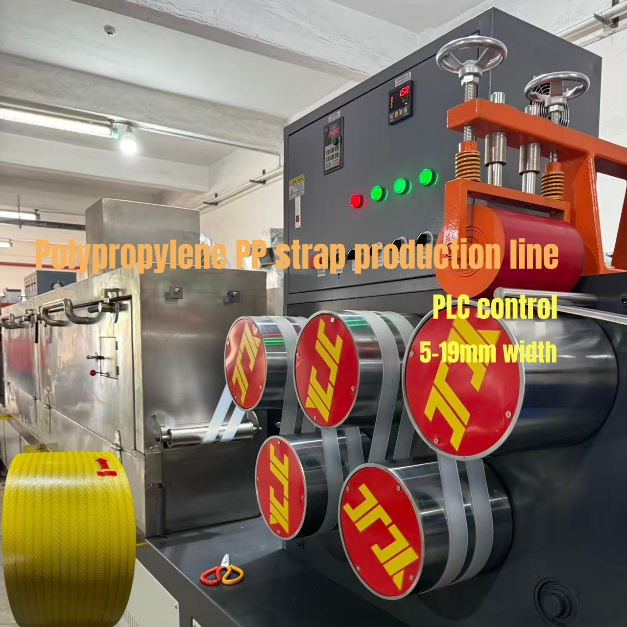 CE Standard PP Strapping Production Line 5-19mm Width Plastic Band Extruder Equipment