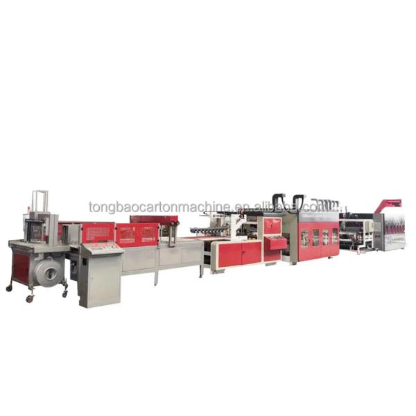 400mm Auto Printing Die Cutting Slotter Pizza Box Making Gluing Bundling Machine