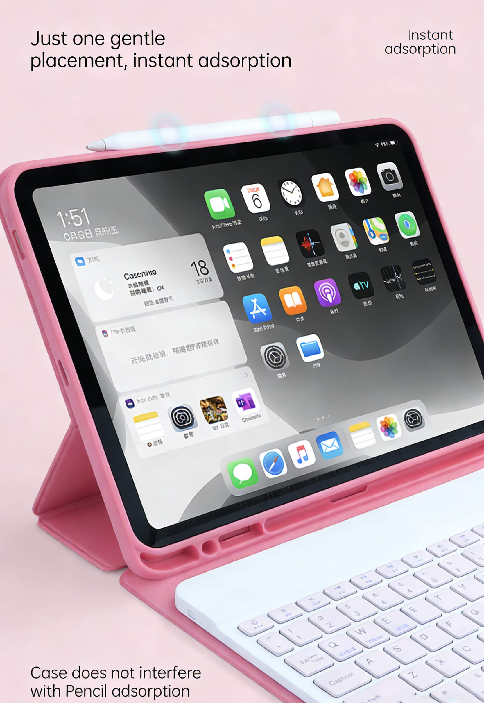 Laudtec All-Round Protection Magnetic Detachable Portable Magic Keyboard Case for iPad 10.9-inch OEM/ODM/private Customization